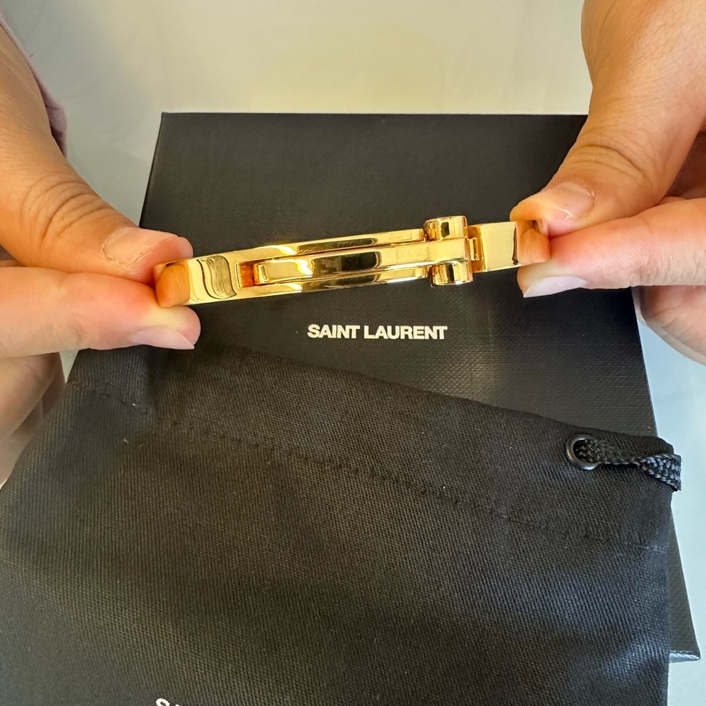 Saint Laurent Gold Plated Bangle